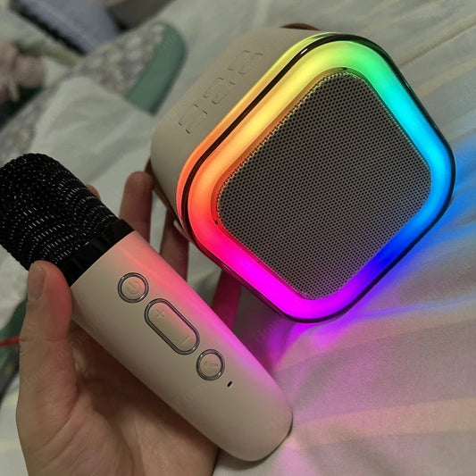 Mini Karaoke Parlante LED 🎤🌟