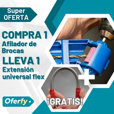 Afilador de brocas + Extensión Universal Flex ¡Gratis!